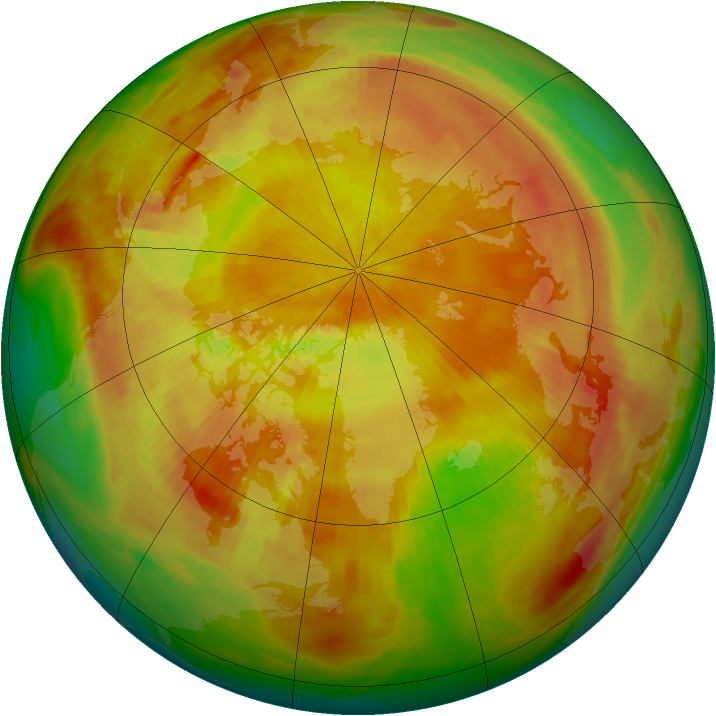 Arctic ozone map for 28 April 1981